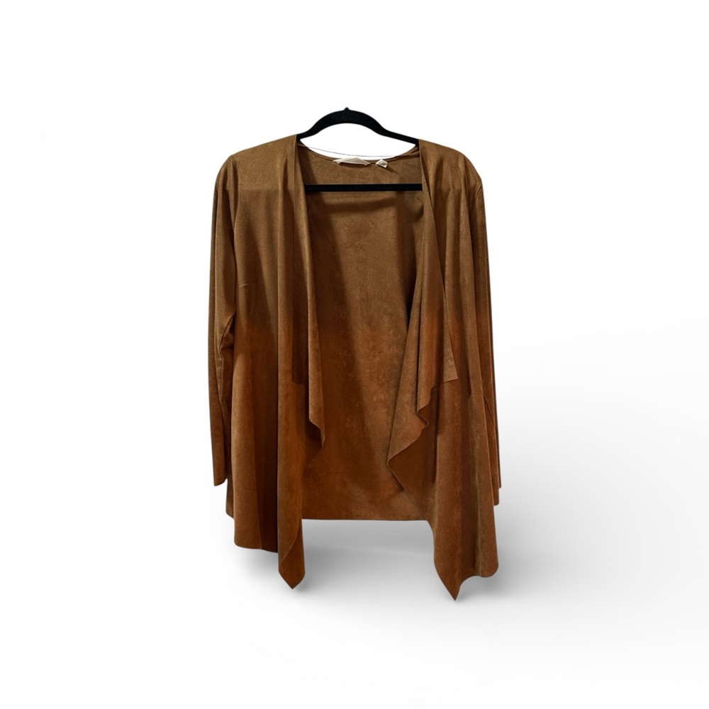 Soft Surroundings Faux Suede Cardigan Size Small
